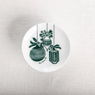 Green and white Christmas snack plate made in the USA - Your Western Decor