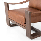 Mesa Brown Leather Accent Chair w/ Swivel - Your Western Decor