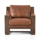 Mesa Brown Leather Accent Chair w/ Swivel - Your Western Decor