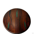 Mesquite wood table top turquoise inlay - Your Western Decor