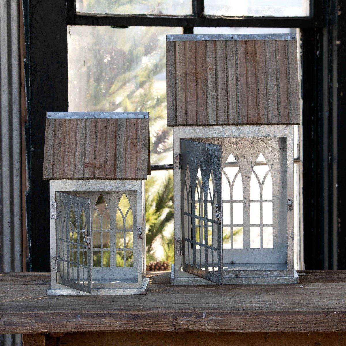 Galvanized table top chapel set - Your Western Decor