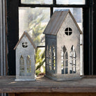 Galvanized metal chapel set - tabletop decor - Your Western Decor