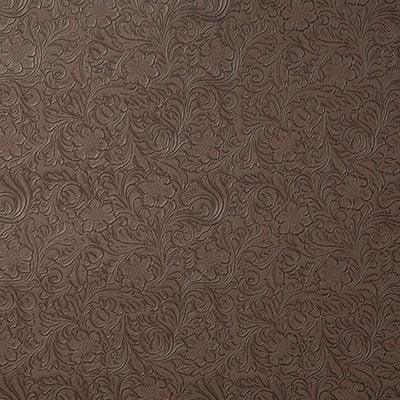 Mocha Floral Tooled Faux Leather for upholstery and decor - Your Western Decor