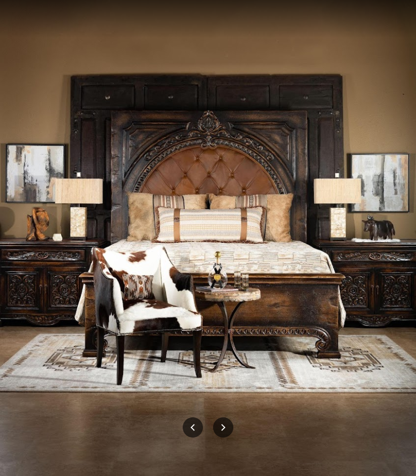 Luxury Mohena Carved King Size Bed - Your Western Decor