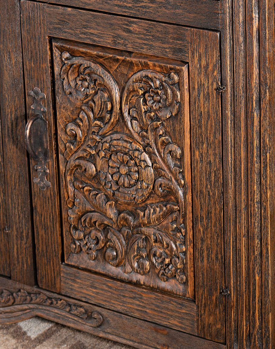 Dark brown Monaco Hand Carved Buffet made in Peru - Your Western Decor