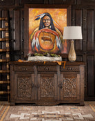 Dark brown Monaco Hand Carved Buffet made in Peru - Your Western Decor