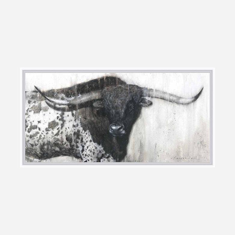 Monument Texan Longorn Canvas Art by David Frederick Riley - Your Western Decor