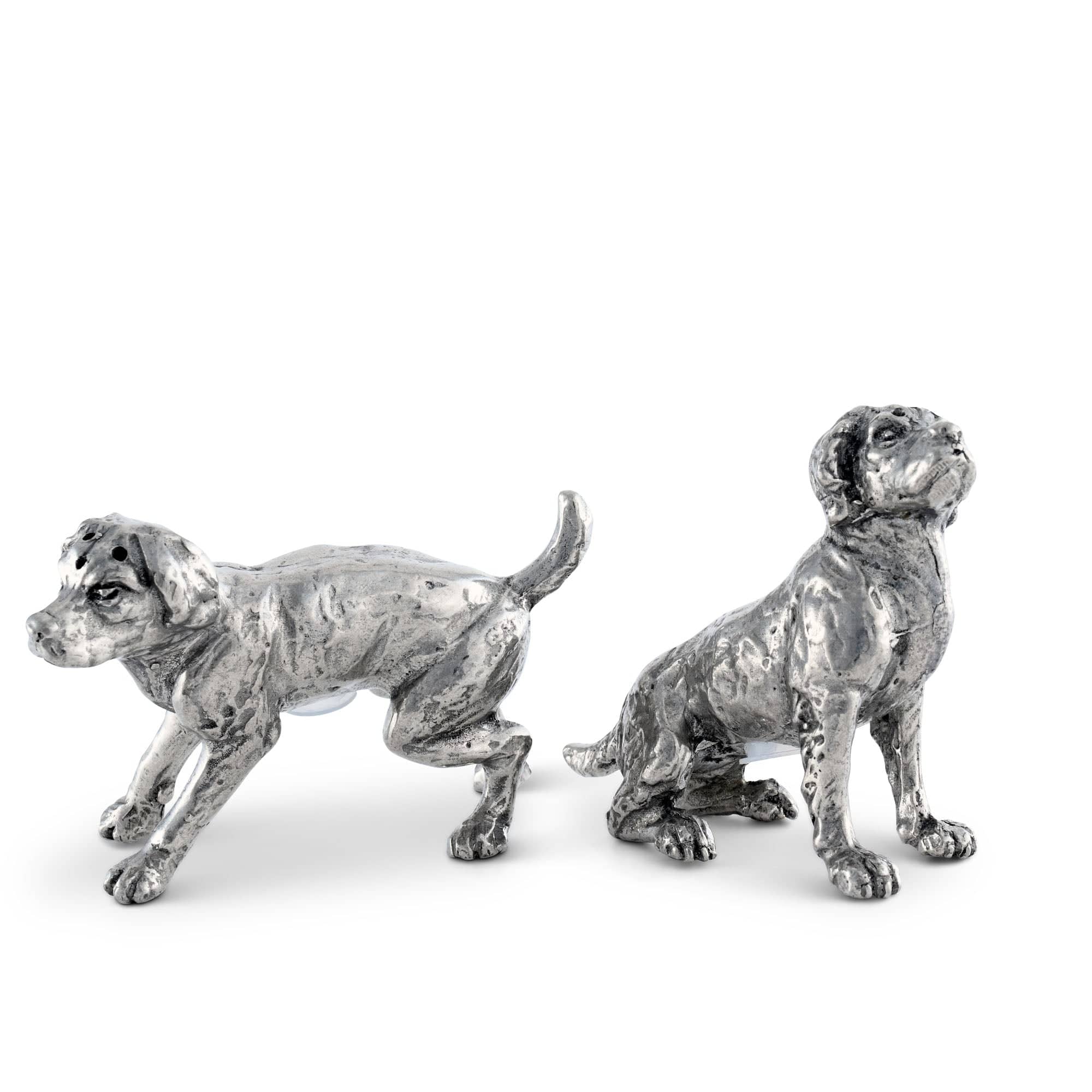 Pewter Spaniel Salt & Pepper Set -  Detailed cocker spaniel dogs - Your Western Decor