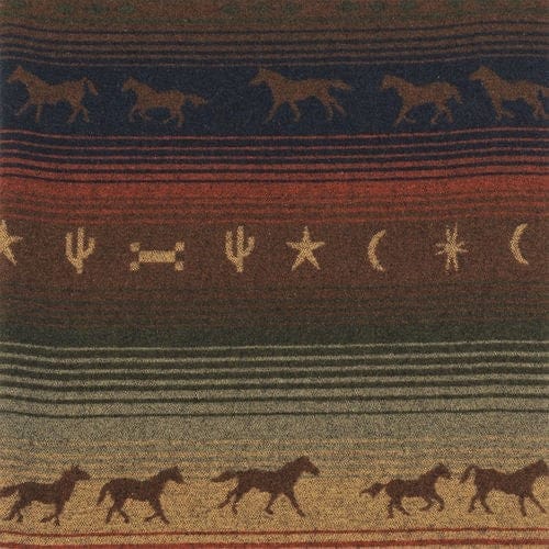 Galloping trails fabric swatch made in Italy - Your Western Decor