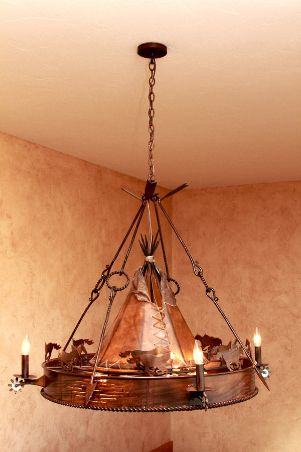 Mustang Run Western Chandelier handmade in the USA - Your Western Decor