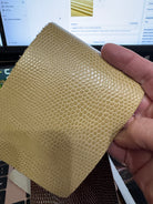 Embossed lizard leather in mustard color - Your Western Decor