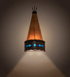 American handcrafted Native Trails Artisan Wall Sconce with Rustic Cone Design