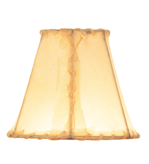 Natural rawhide lamp shade, 5" bottom diameter - handmade in the USA - Your Western Decor