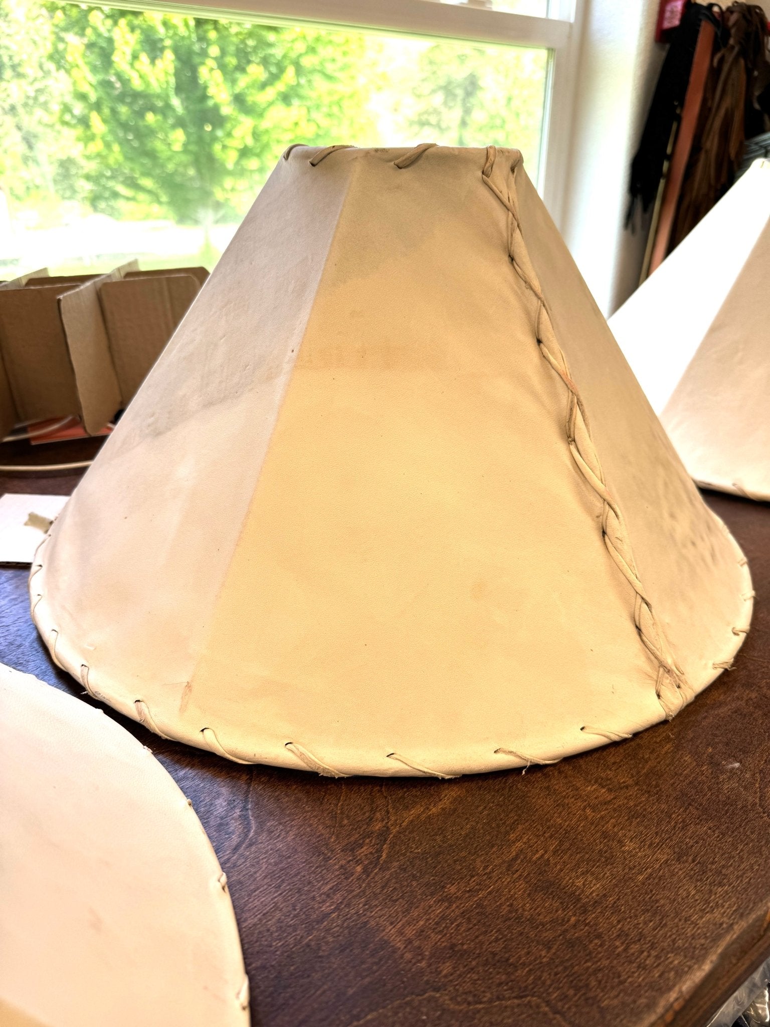 Natural handmade rawhide lamp shade - Your Western Decor