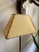 Natural rawhide lamp shade angled image 