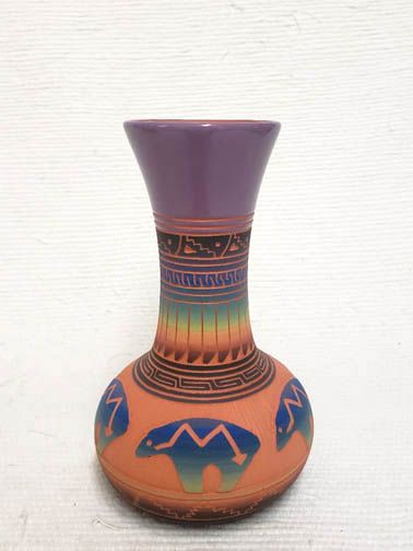 Navajo Spirit Bear Clay Vase - Your Western Decor