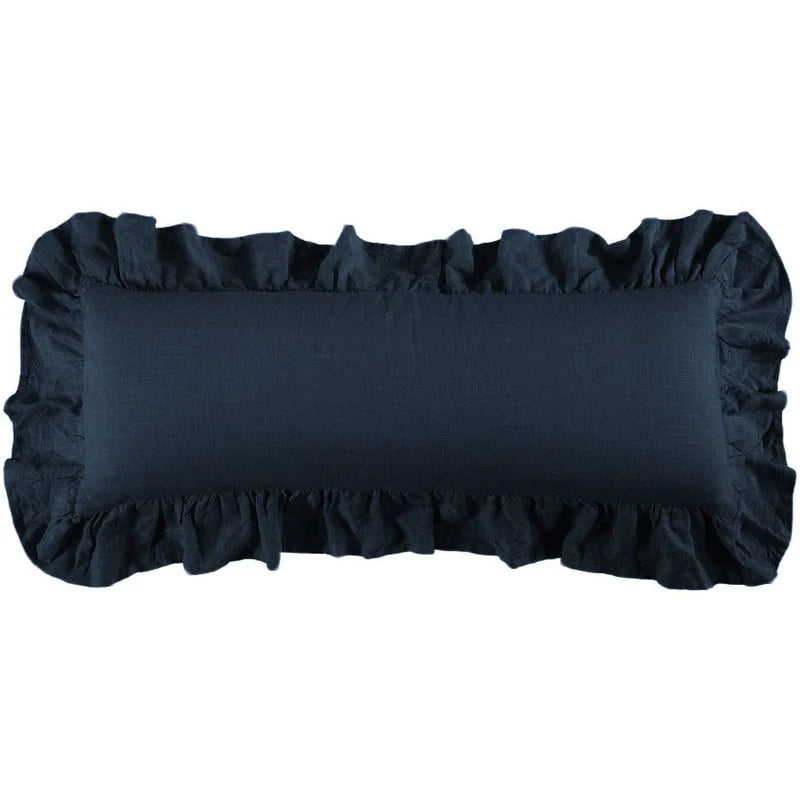 Navy Ruffled Body Pillow - Your Western Decor