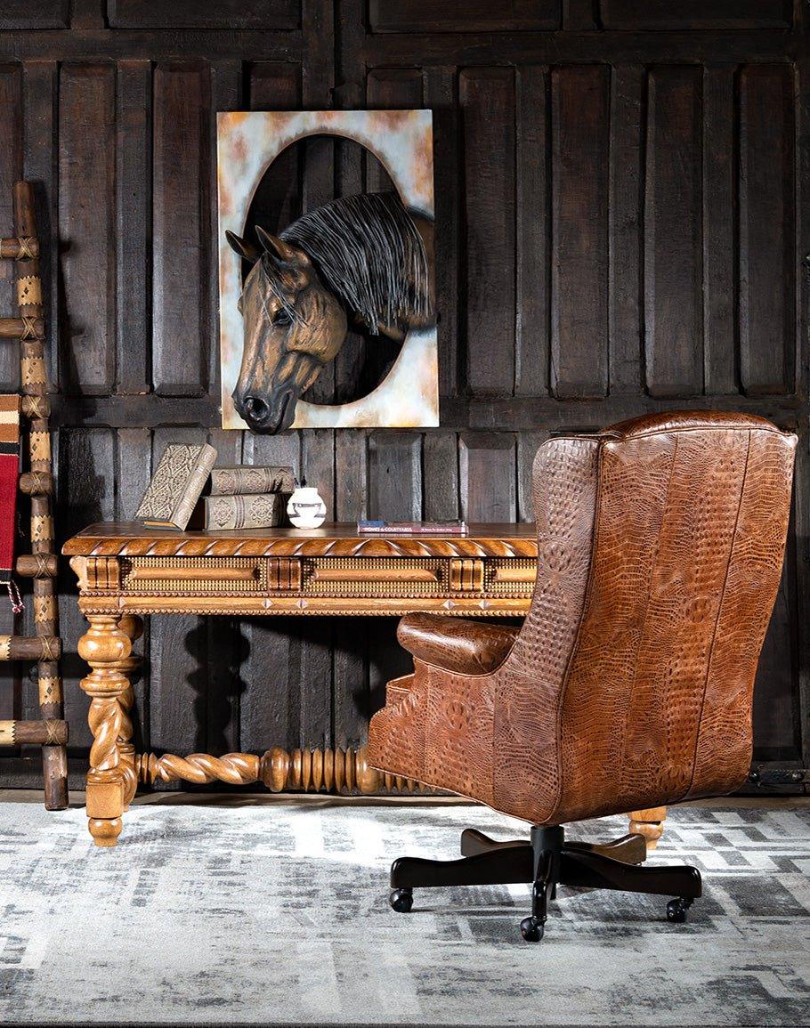 Nile Executive Office Chair - Rustic Office Furniture Made in the USA - Your Western Decor