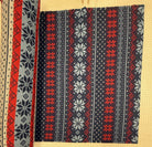 ski lodge fabric with Nordic snowflake pattern upholstery