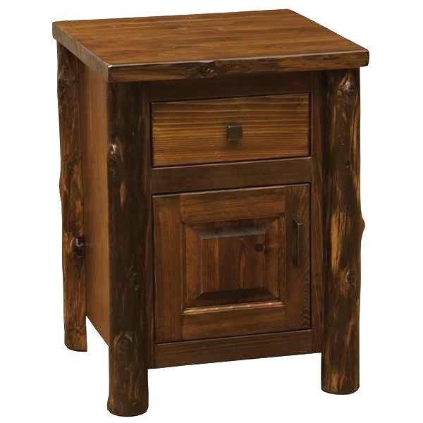 North Woods Rustic Nightstand - Fine American Made Cedar Furniture - Your Western Decor