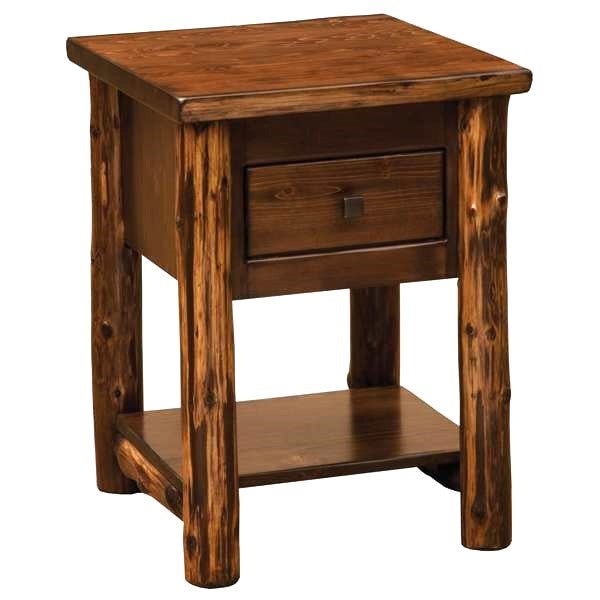 North Woods Rustic One Drawer Nightstand - American Made Rustic Bedroom Furniture - Your Western Decor