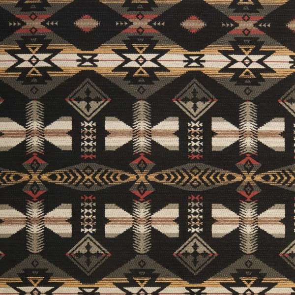 Southwestern Northern Lights Upholstery Fabric - Black - Your Western Decor