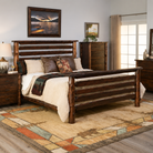 Rustic lodge Northwoods bedroom furniture custom made to order in the USA