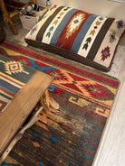 Southwest Design Family Room with Sedona Dog Bed & Ohtli Area Rug - Decor made in the USA - Your Western Decor