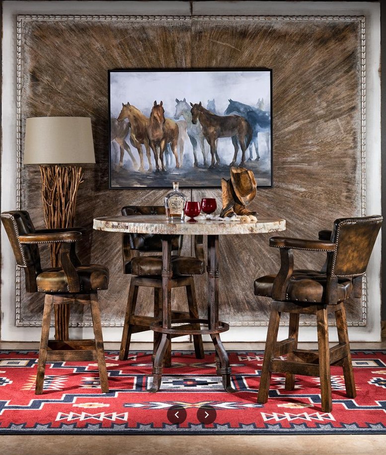 Old Crow Red Area Rug in Bar Setting - Your Western Decor