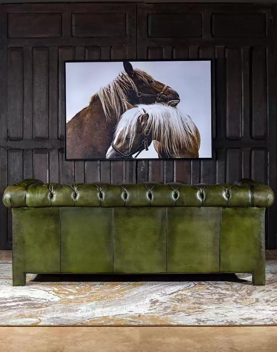 Oliver Tufted Leather Sofa made in the USA - Your Western Decor