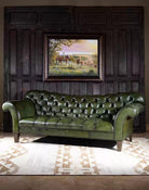 Anerucan Made Luxury Olivia Tufted Leather Sofa - Your Western Decor