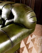 Anerucan Made Luxury Olivia Tufted Leather Sofa - Your Western Decor