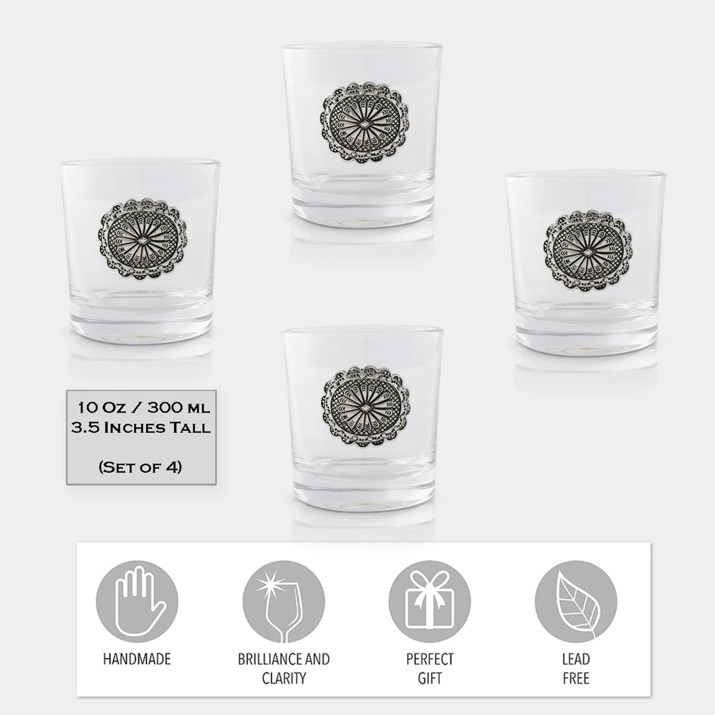On The Rocks - Western Whiskey Glasses Gift Set - Your Western Decor
