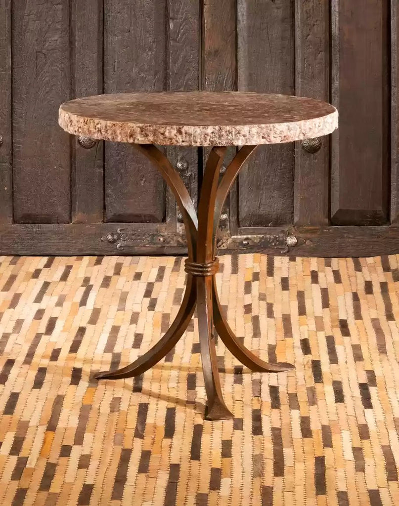 Onyx & Iron Accent Table - Stone End Table - Your Western Decor
