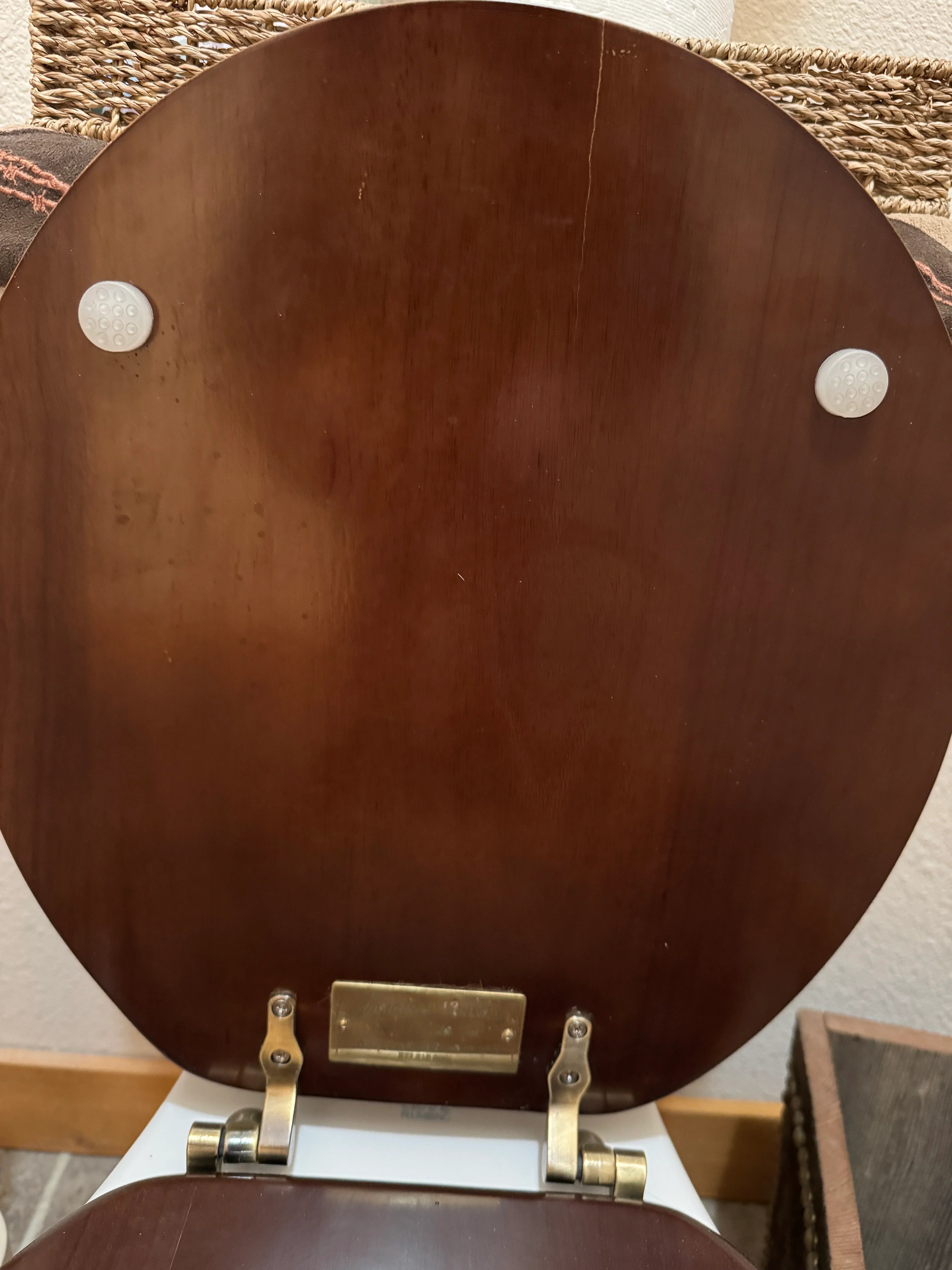 Handmade, custom made, American made Longhorn & Leather Deco Toilet Seat