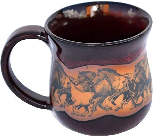 Open Range Horses Coffee Mugs - Red - Your Western Decor