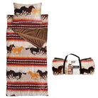 Open Range Horses Kids Sleeping Bag and Pillow - Your Western Decor