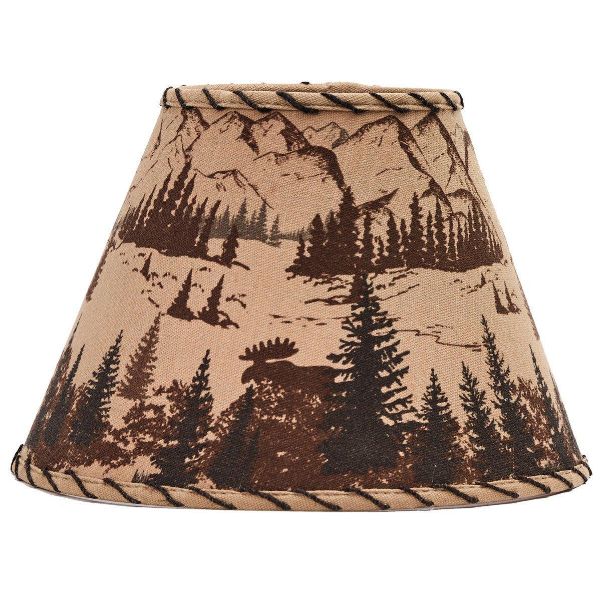 Ozark Moose Scene Cotton Lamp Shade 10" - Your Western Decor