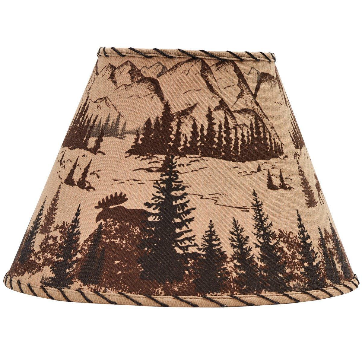 Ozark Moose Scene Cotton Lamp Shade 12" - Your Western Decor