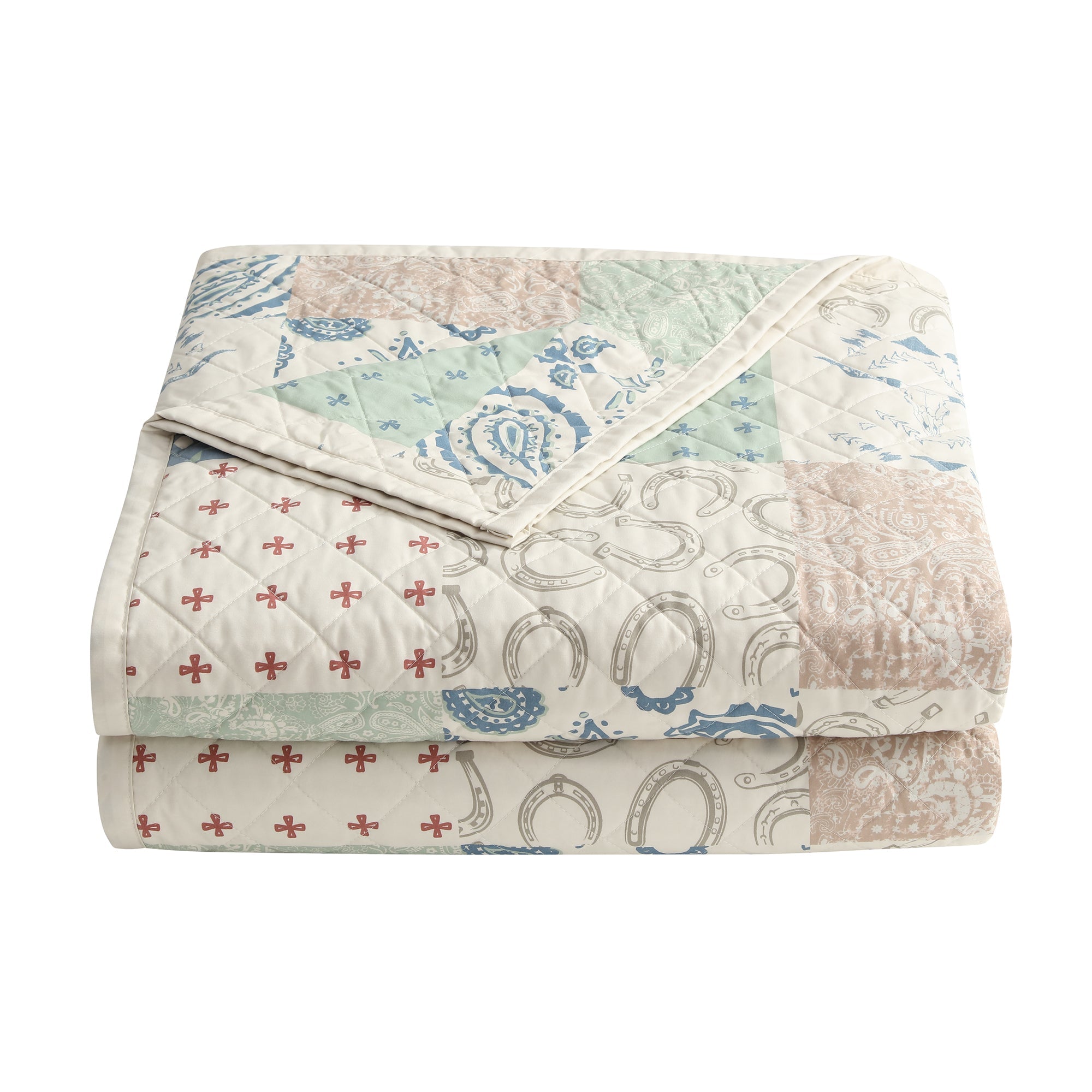 Patchwork Western Paisley Quilt Set - Your Western Decor