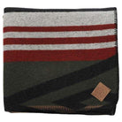 Striped blanket with red, gray, and black colors - Your Western Decor
