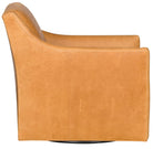 American made western accent chair with swivel base