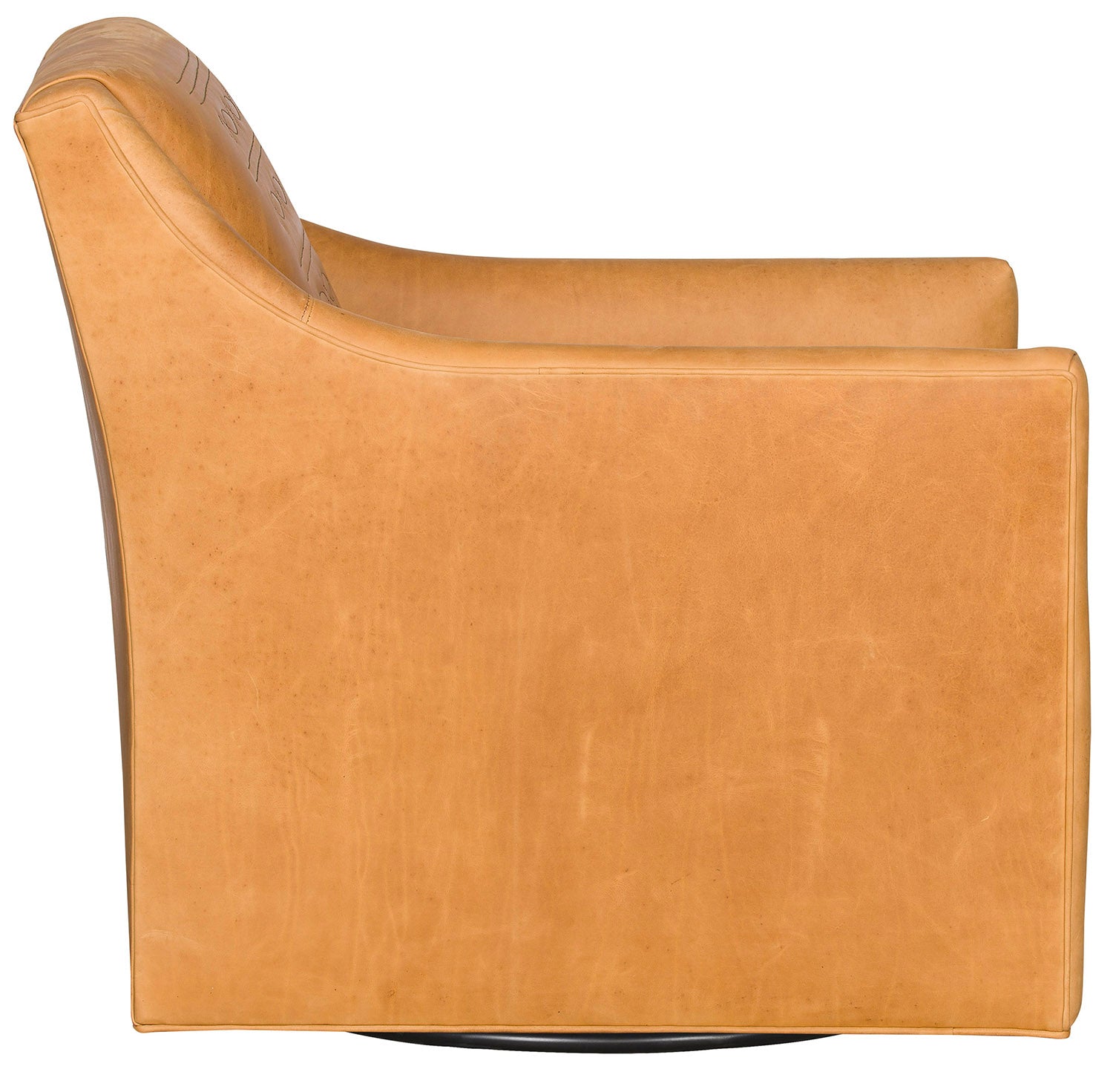 American made western accent chair with swivel base