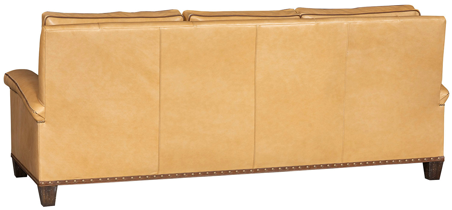 Back view of Palomino Boot Stitch Leather Sofa 