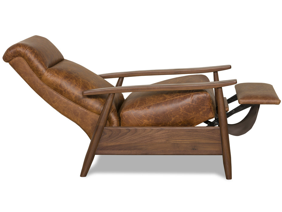 Rustic luxury push-back recliner handcrafted in the USA.