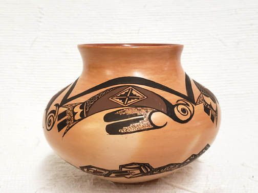 Handmade & Painted Parrot Hopi Pot made in the USA - Your Western Decor