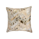 Patchwork Gold Metallic Cowhide Pillow - Your Western Decor