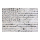 Hand painted USA Flag Art on Canvas  in distressed white - Your Western Decor