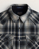 Pendleton Canyon Shirt in Dark Grey Plaid, snap front with two front pockets, made in the USA - Your Western Decor