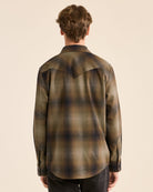 Pendleton Canyon Snap Wool Western Shirt back in olive and brown ombre - made in the USA - Your Western Decor